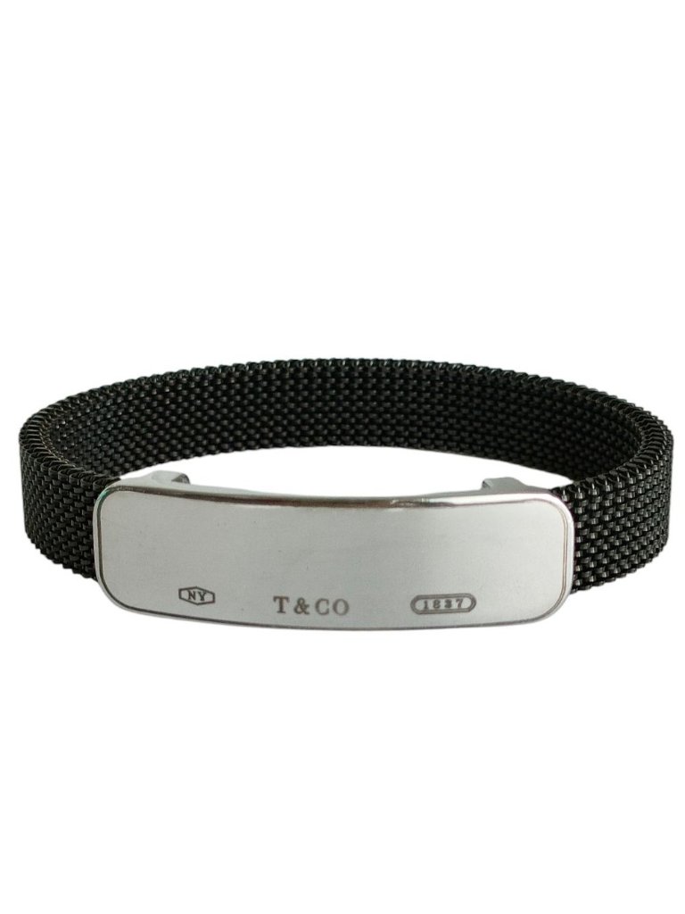Tiffany & Co Stainless Plate Mesh Bracelet Silver
